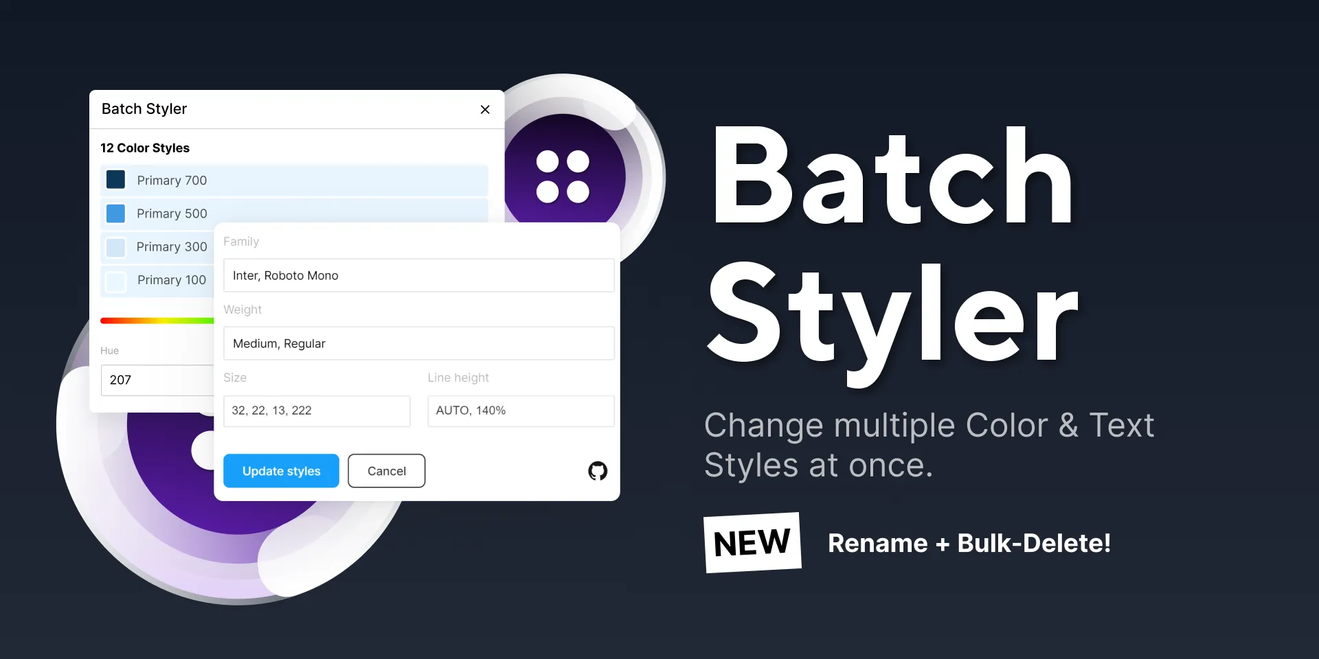 Batch Styler plugin interface