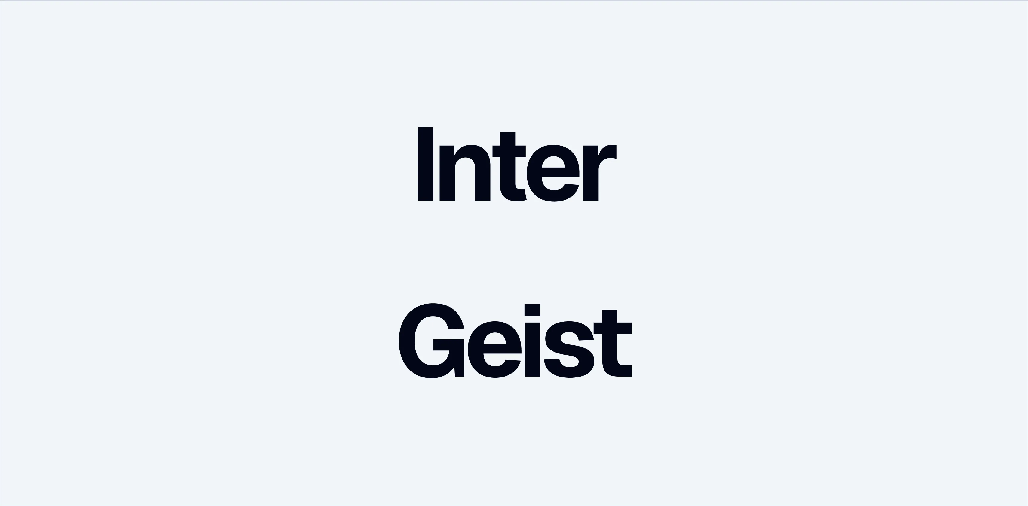 Inter or Geist Font