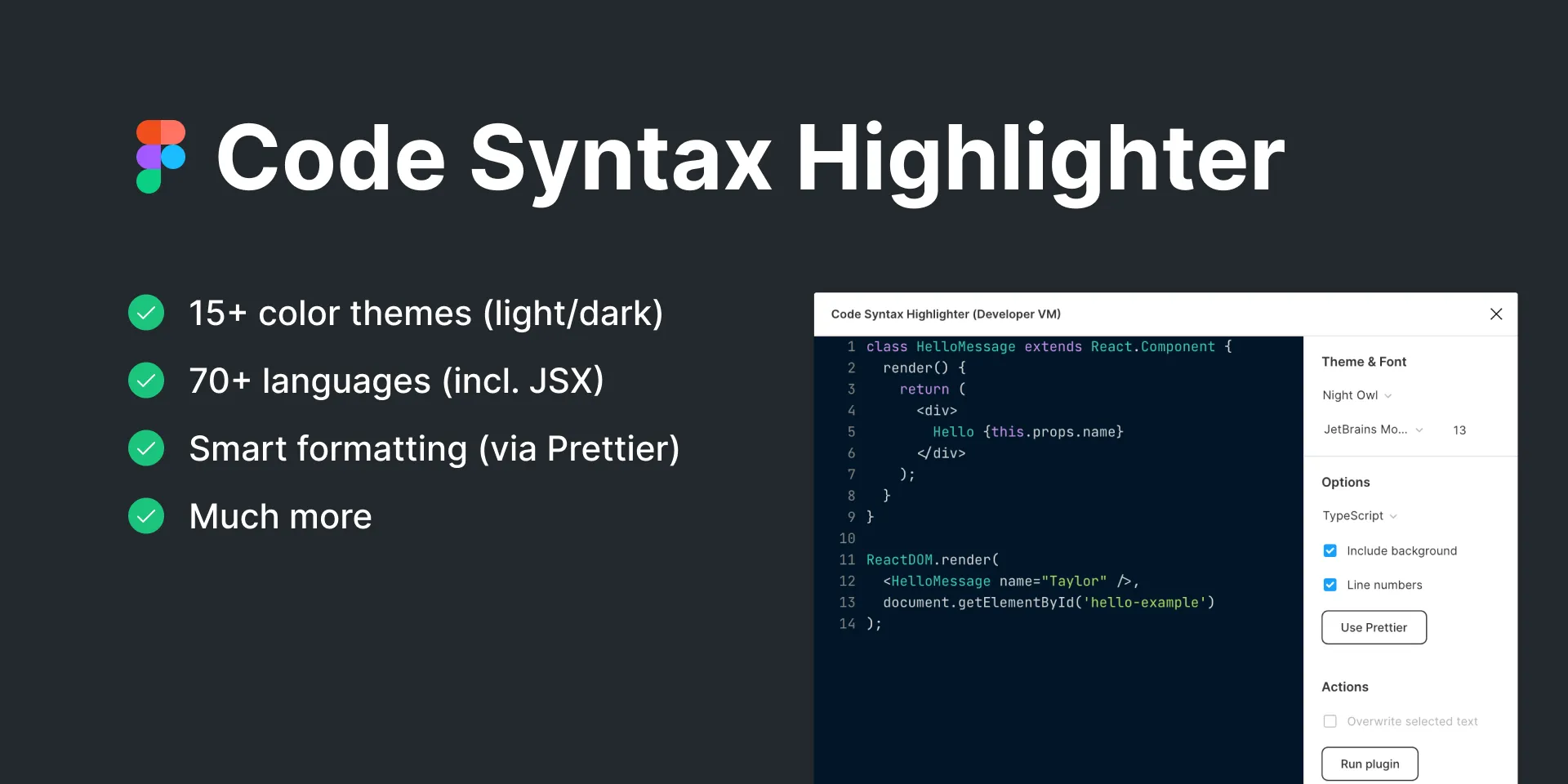 Code Syntax Highlighter plugin interface