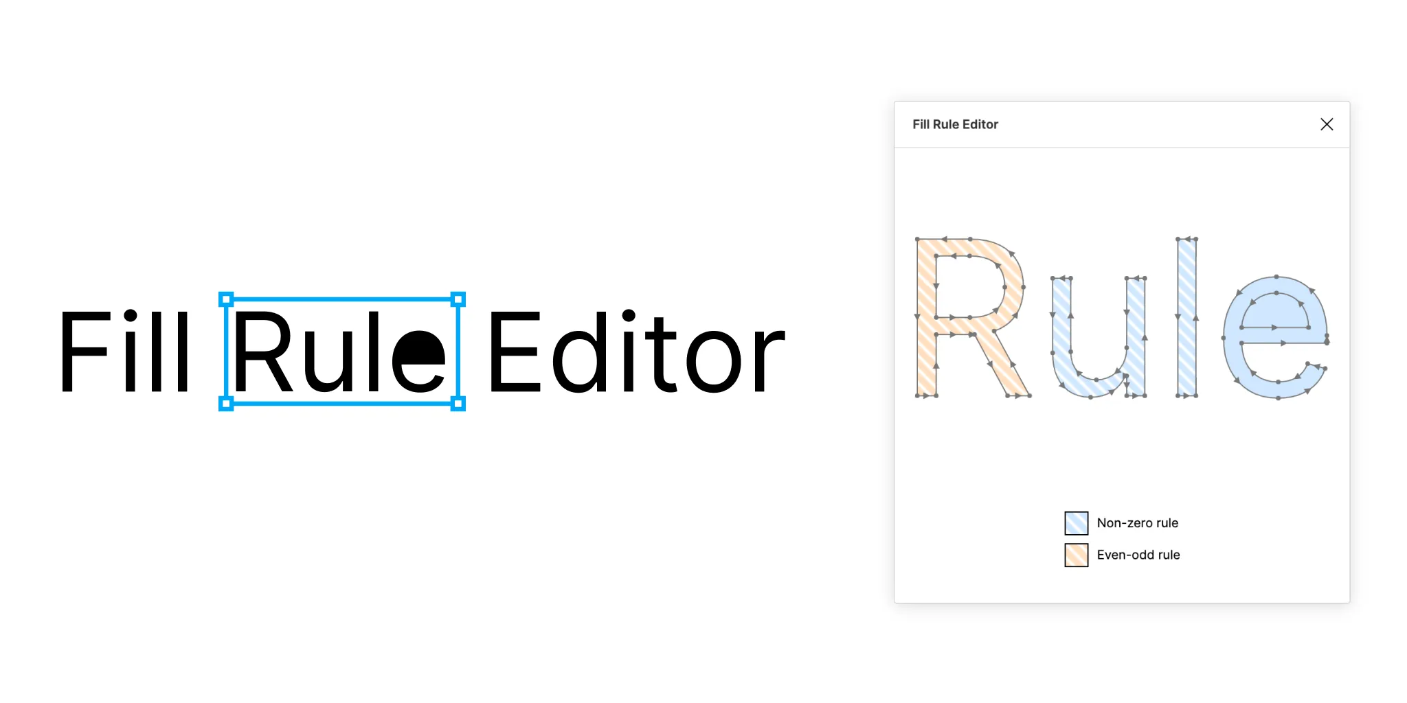 Fill Rule Editor plugin interface