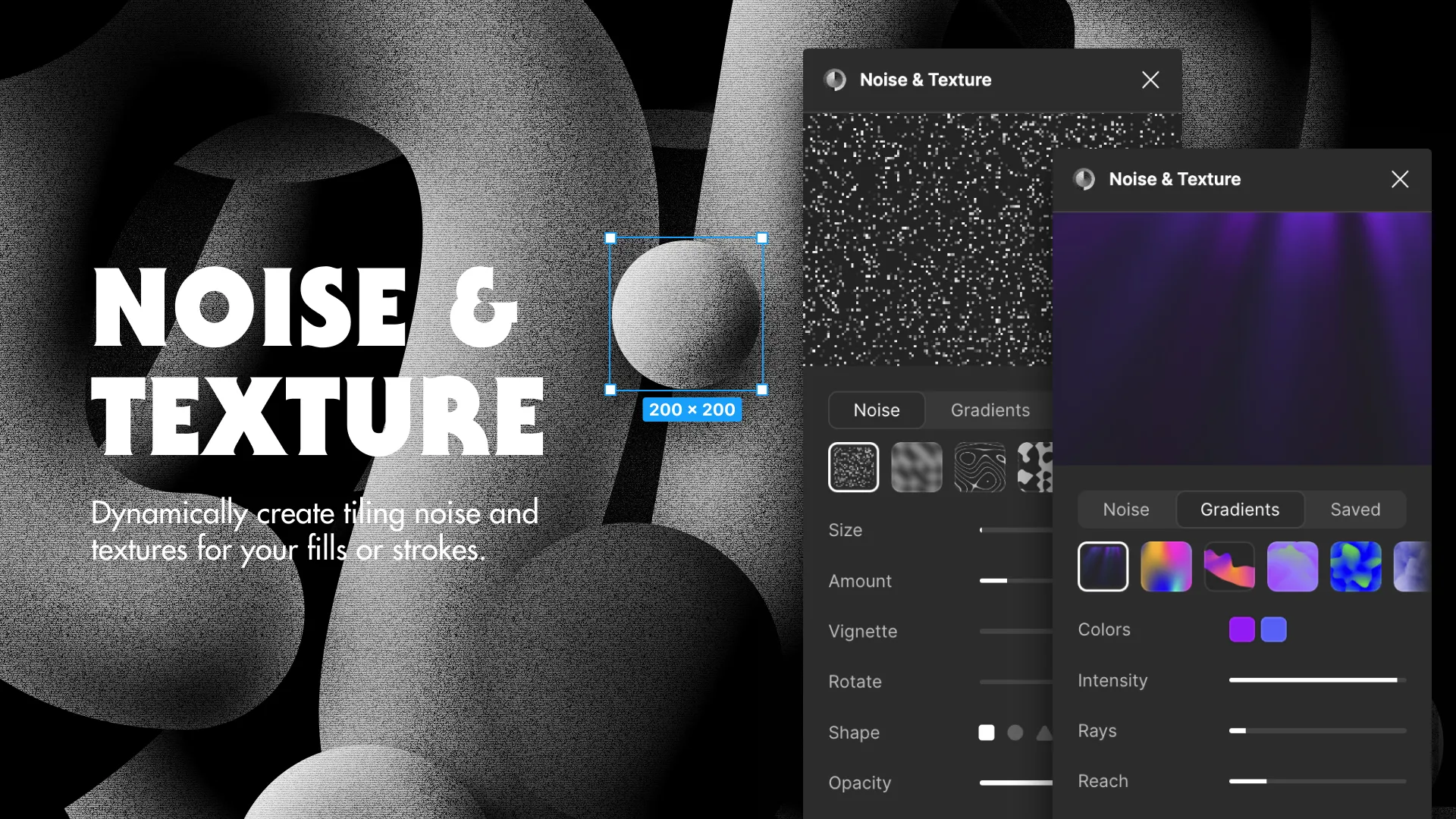 Noise & Texture plugin interface