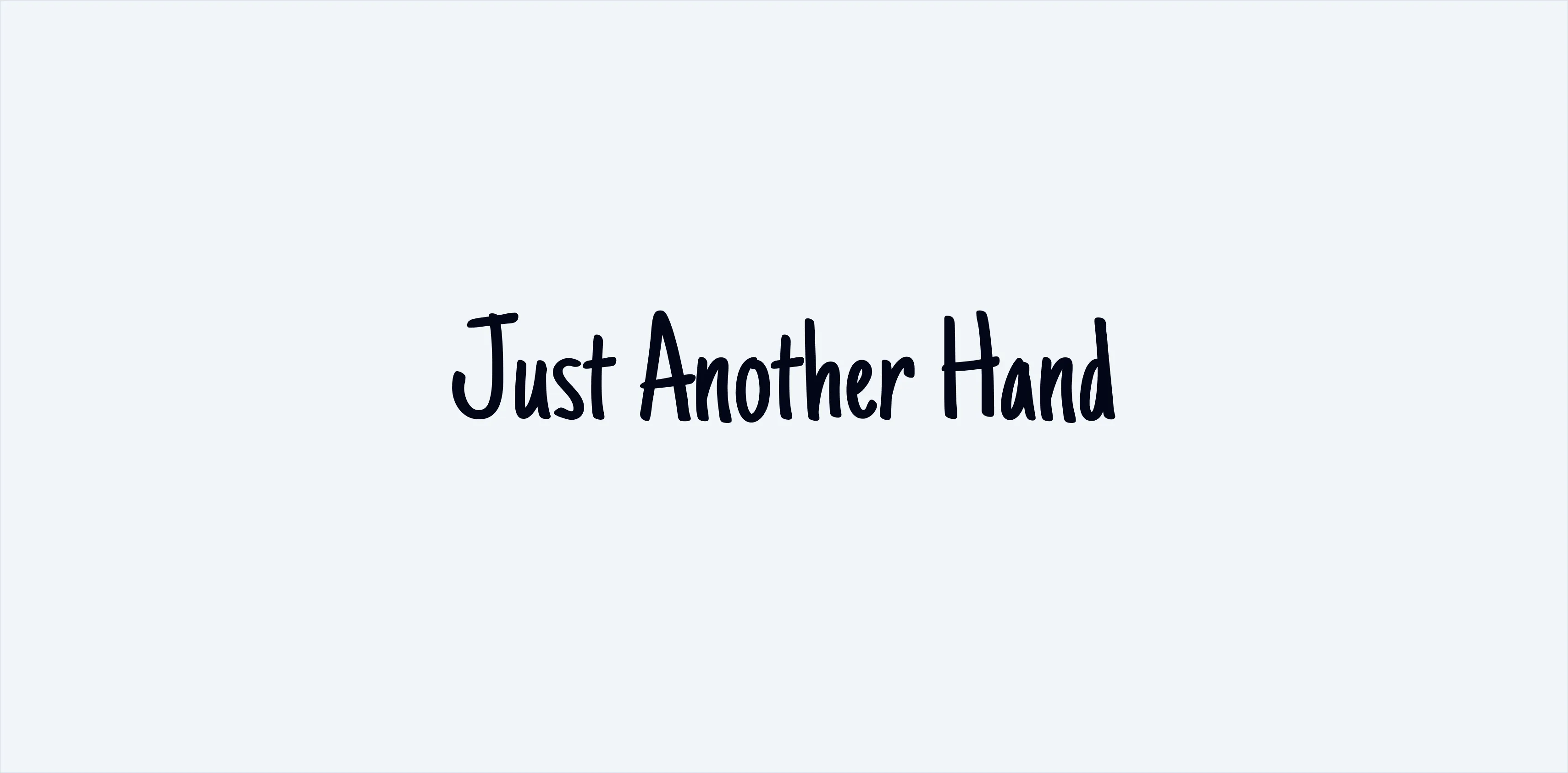 Just Another Hand Font