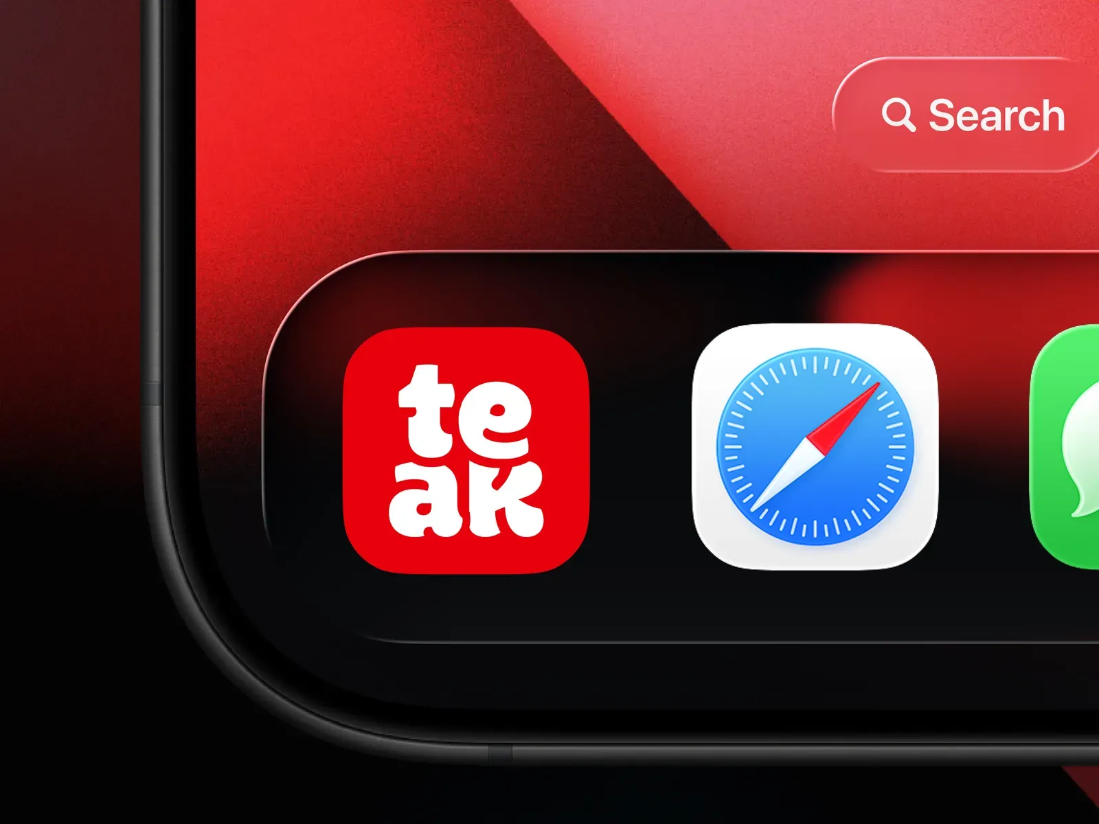 Close-up of the Teak app icon on iPhone.